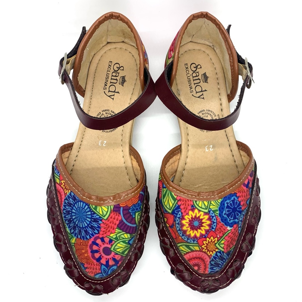 Sandy Exclusivas Floral Mexican Boho Huaraches Sandals